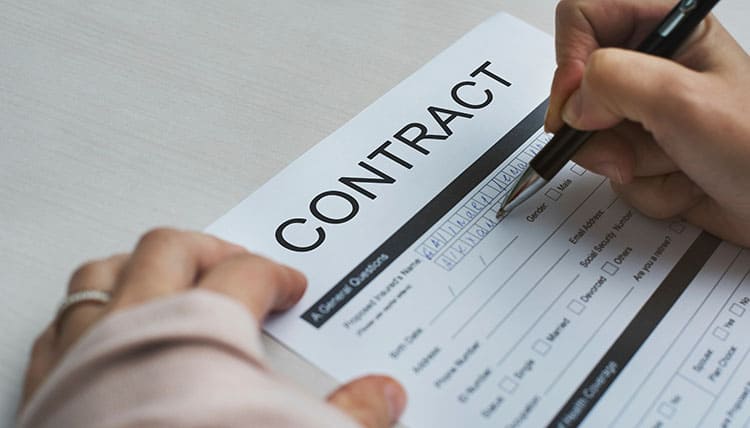 Signing a Business Contract