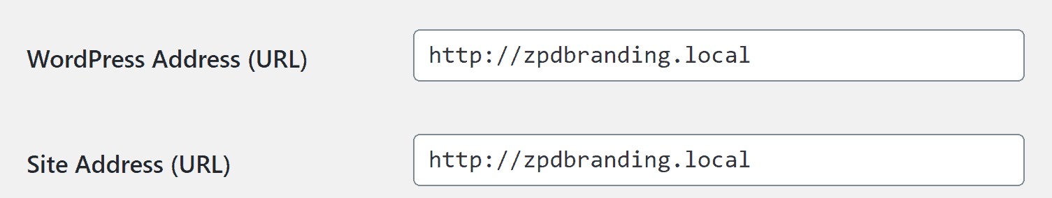 What is the difference between wordpress address and site address 