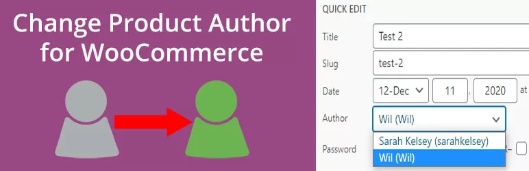 Change Product Author for WooCommerce