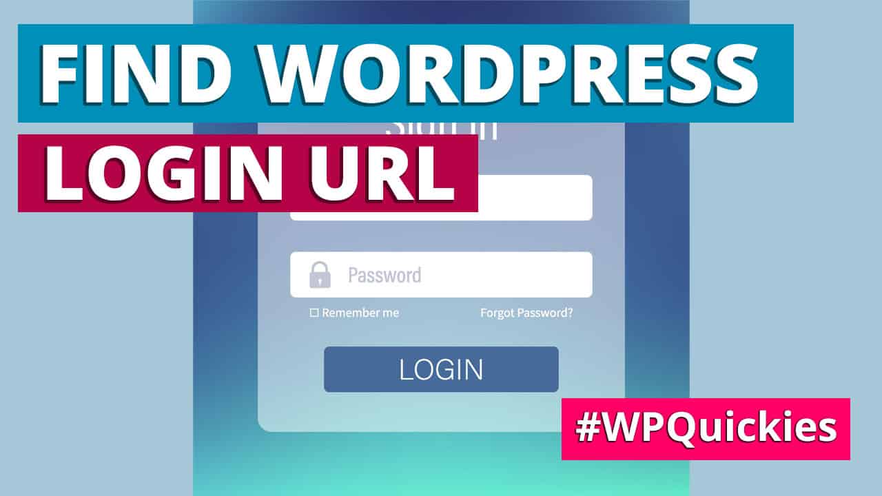 wordpress login url