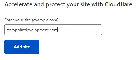add website url to cloudflare