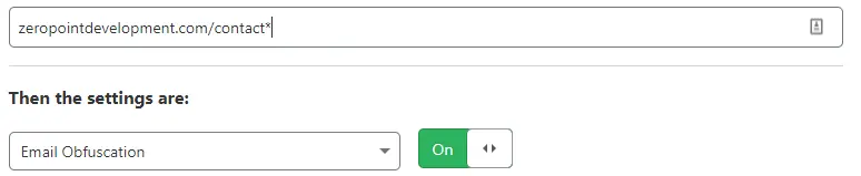 email obfuscation page rule