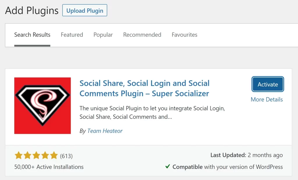 Social Share plugin