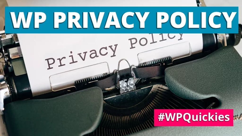 wordpress privacy policy