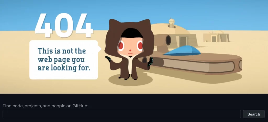 GitHub 404 page