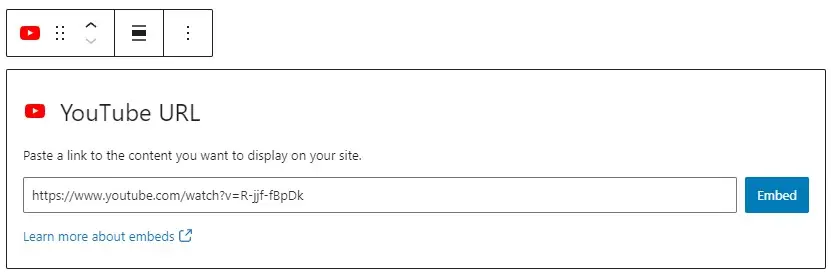 Embed YouTube Video WordPress