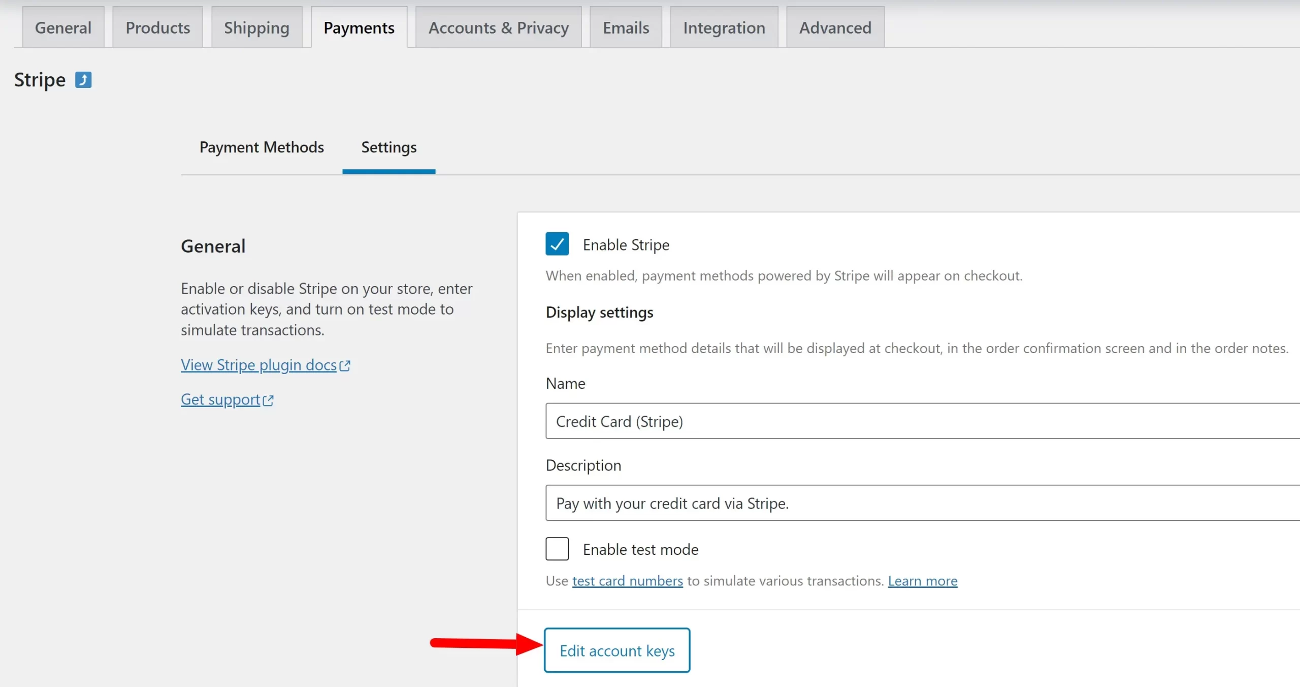 Change Stripe Account in WooCommerce