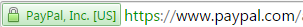 PayPal OV cert showing name in browser address bar