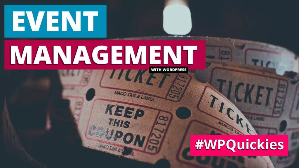event management with wordpress
