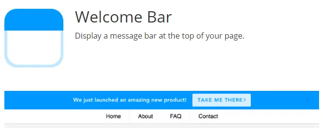 welcome bar cloudflare app