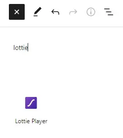 Lottie player block